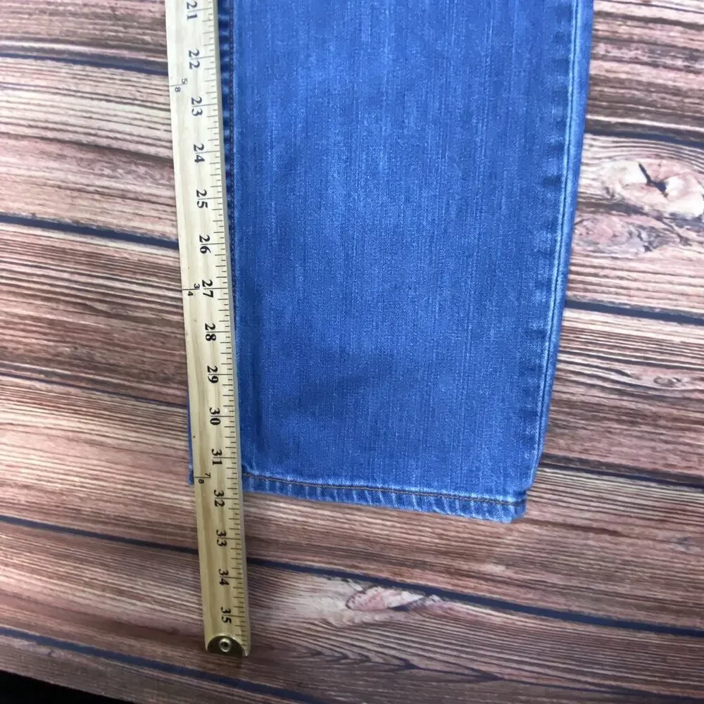 True Religion Ricky Blue Denim Men’s Jeans 33 Orange Stitching Straight Leg